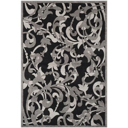 Safavieh Amherst Power Loomed Round Area RugAnthracite & Light Grey 7 x 7 ft. AMT428G-7R